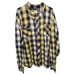 ENY OCE LongSleeve Dress Shirt Yellow/Black Men’s Size 5X Pre-owned